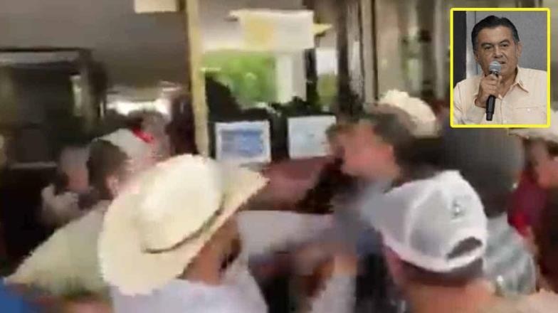 VIDEO Productores Tunden A Golpes Al Secretario De Agricultura De Baja