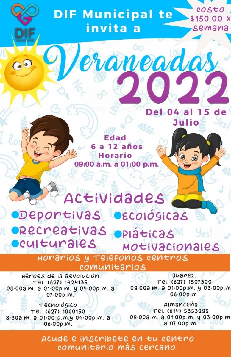 Dif Municipal Invita A Participar En Las Veraneadas 2022 Omnia