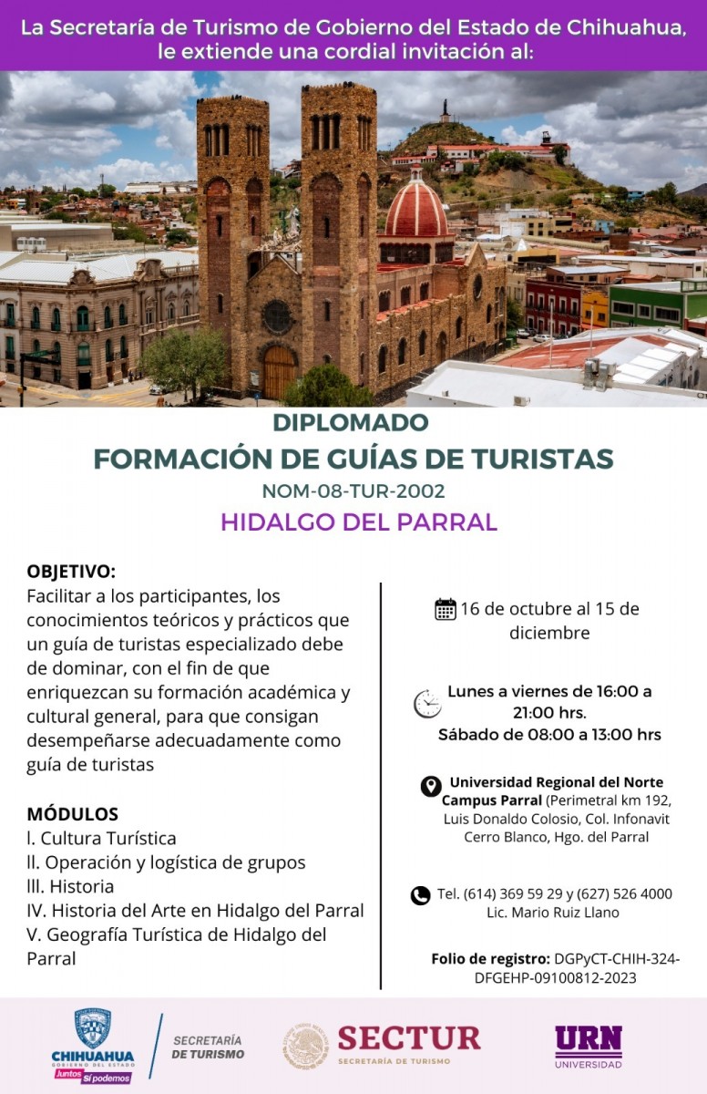 Invitan A Diplomado De Formación De Guías De Turistas Especializados En Hidalgo Del Parral Omnia 8840