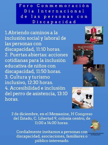 Congreso inclusivo y de puertas abiertas: 2 de diciembre