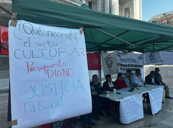 Protestan contra el recorte del 30% que la SHCP propuso en el PPEF 2025 a Cultura