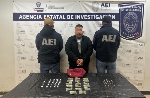 Detiene AEI en flagrancia a presunto narcomenudista en la colonia Chihuahua