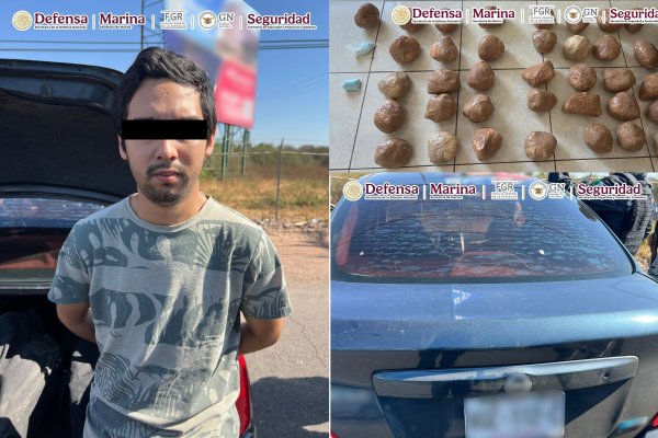 En Sinaloa se detuvo a un sujeto que transportaba dos maletas con paquetes de pastillas de fentanilo y dosis de cristal