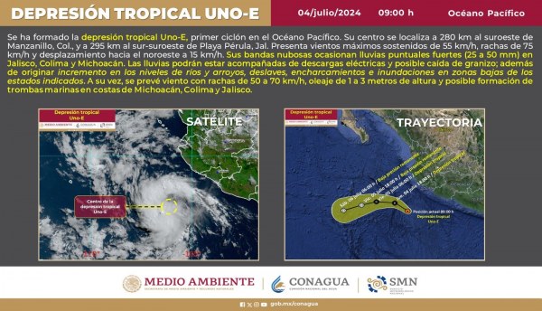 Tormenta tropical ‘Aletta’ se forma en el Pacífico: Esta será su trayectoria