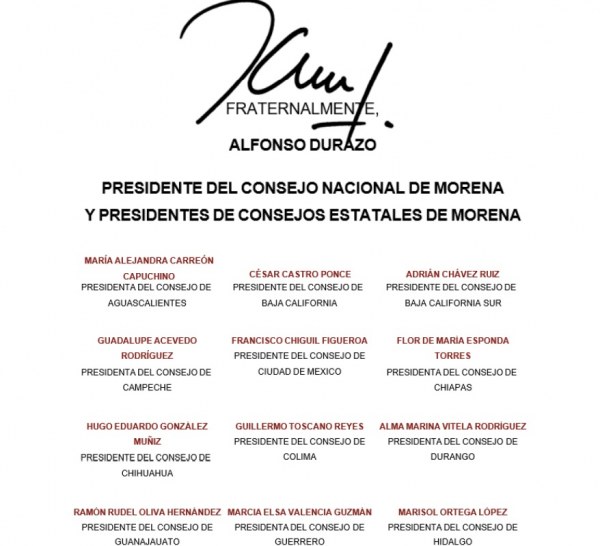 Reconoce Hugo González designaciones de la presidenta electa, la Dra. Claudia Sheinbaum, para integrar su gabinete
