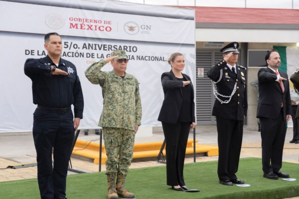 Acude Maru Campos a conmemoración por el 5to aniversario de la Guardia Nacional