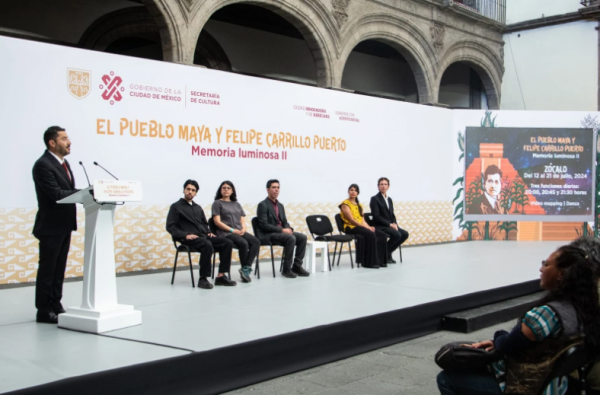 El pueblo maya y Felipe Carrillo Puerto serán homenajeados con un video mapping en el Zócalo