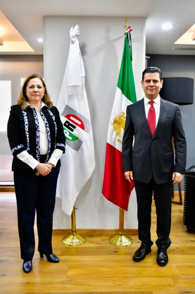 Graciela Ortiz y Miguel Alonso, Presidenta y Secretario General del CEN del PRI