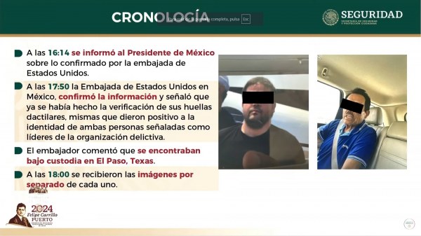 El Gobierno de México sorprendido y no participó en la detención o entrega de Ismael “Mayo” Zambada y Joaquín Guzmán López: SSPPC