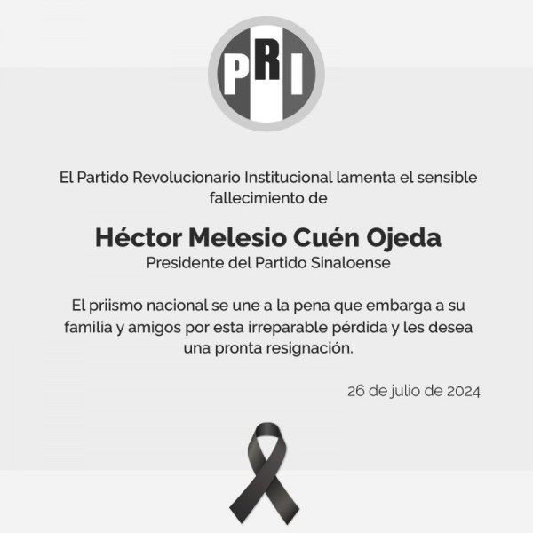 Matan a diputado federal electo del PRI en Culiacán, Sinaloa