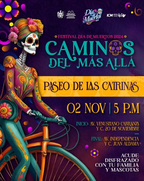 Invita Municipio hoy al Festival de Día de Muertos y el Paseo de las Catrinas