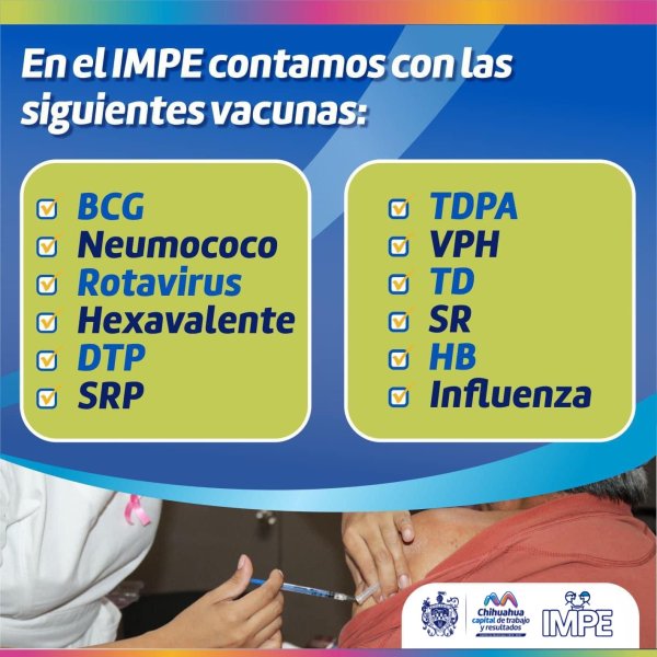 Invita IMPE a derechohabientes y comunidad en general a vacunarse contra la influenza y la neumonía