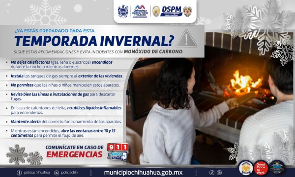 Emite Bomberos recomendaciones para evitar intoxicaciones por monóxido de carbono