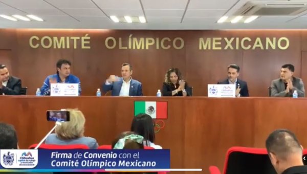 Firma Bonilla convenio con el Comité Olímpico Mexicano