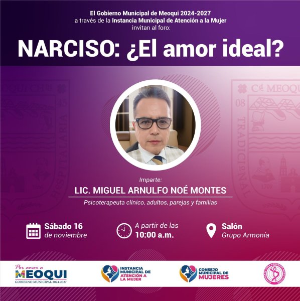 Invitan a mujeres de Meoqui a conferencia “Narciso: ¿Amor Ideal?”