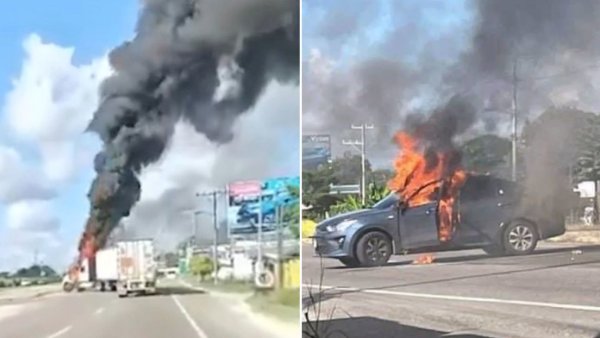 Temor en Tabasco: asesinan a un policía e incendian vehículos durante una jornada de violencia