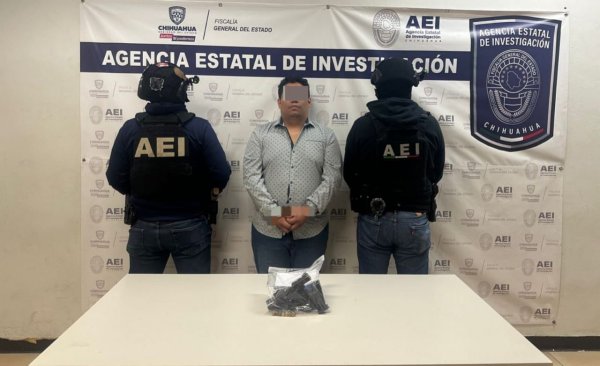 Captura AEI a masculino en posesión de arma de fuego en Cd. Juárez