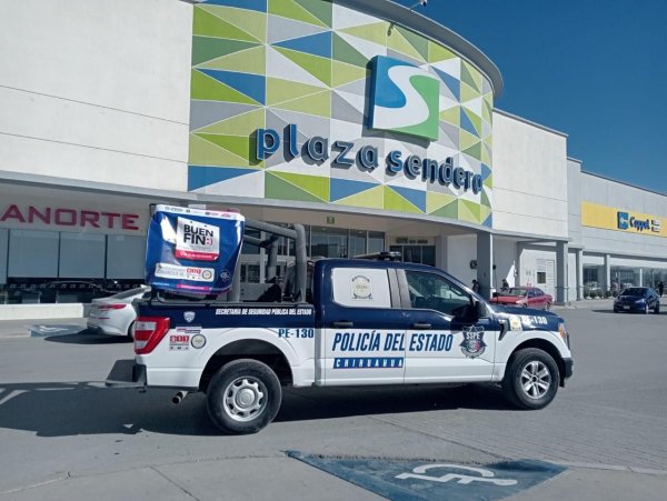 Garantiza SSPE seguridad de chihuahuenses este Buen Fin con operativo en zonas comerciales del estado