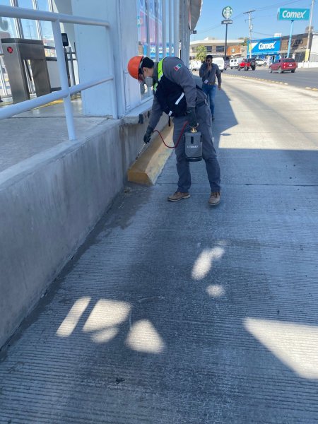 Fumigan y sanitizan 40 estaciones y 104 unidades del JuárezBus