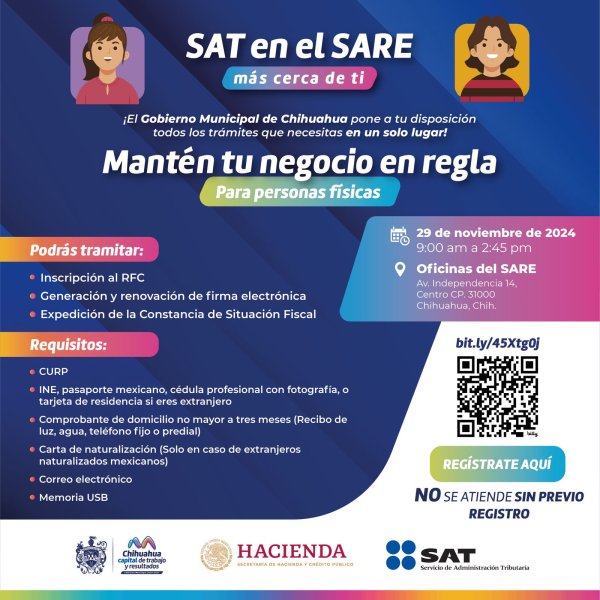 Aprovecha el programa “SAT en el SARE” y tramita las licencias o permisos necesarios para tu negocio