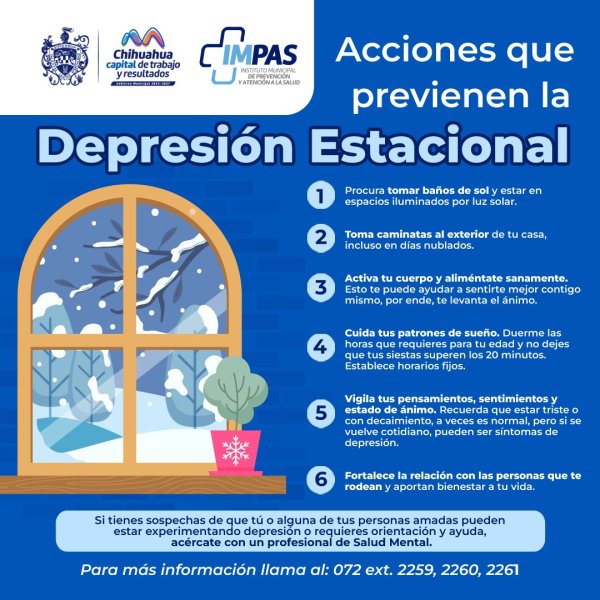 Emite IMPAS recomendaciones para prevenir la depresión estacional