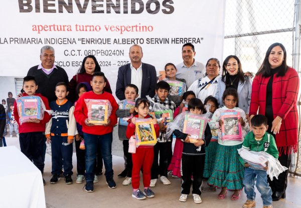 Refuerzan atención educativa para niñas y niños rarámuri con apertura de Primaria Indígena en turno vespertino