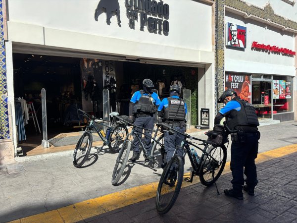 Refuerza Policía Municipal vigilancia en Centro de la ciudad por afluencia de visitantes