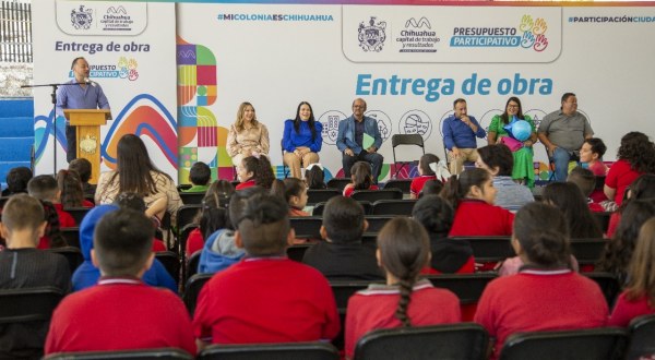 Inaugura Municipio domo y rehabilitación de cancha en Escuela Primaria 18 de Marzo