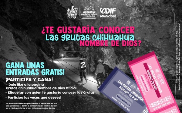 Gánate accesos gratis a las Grutas Nombre de Dios; organiza DIF Municipal concurso