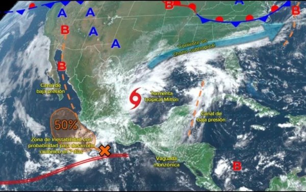 Tormenta tropical 'Milton' se forma en el Golfo de México, ¿a qué estados afectará?