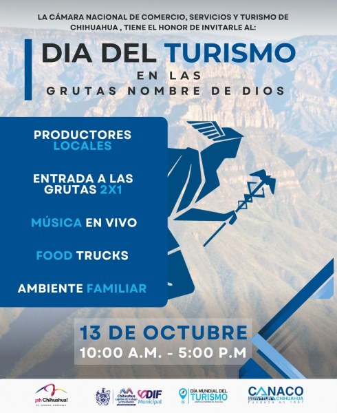 Invita Municipio a celebración del Día del Turismo en las Grutas de Nombre de Dios