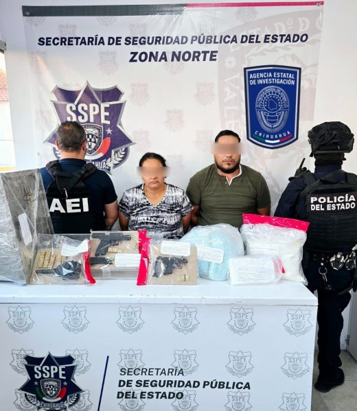 Capturan en Anapra a hombre y mujer en posesión de más de 14 kilogramos de fentanilo en pastillas y polvo