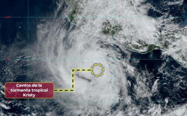 Se forma tormenta tropical Kristy frente a Guerrero y Michoacán; Conagua advierte de lluvias muy fuertes