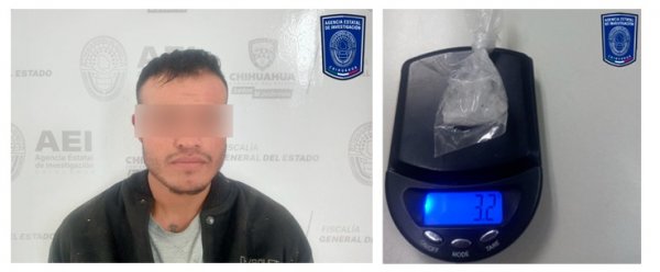 Detiene AEI occidente a dos hombres en posesión de cristal y cocaína en piedra