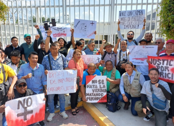 Protestan en Guerrero por el asesinato de los periodistas Mauricio Cruz y Paty Bunbury