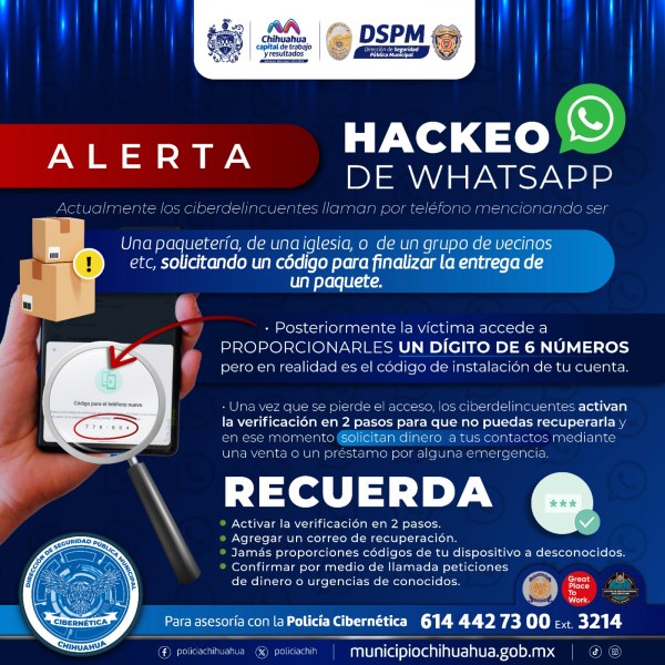 Alerta Policía Cibernética sobre nueva forma de hackeo en WhatsApp