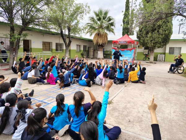 Imparte Movilidad de la SSPE curso de concientización vial en escuela primaria