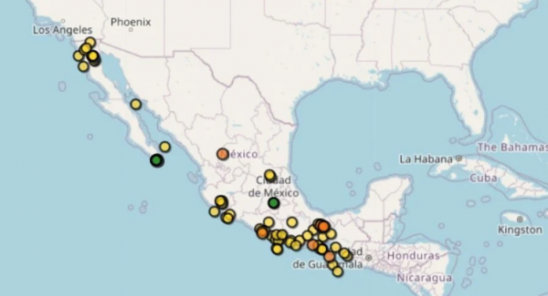 Más de 160 sismos se han registrado en México en los últimos dos días; sólo en Baja California Sur hubo 96