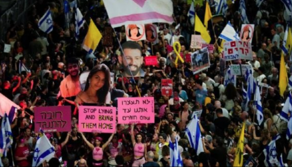 Unos 500 mil manifestantes exigen a Netanyahu un acuerdo por los rehenes