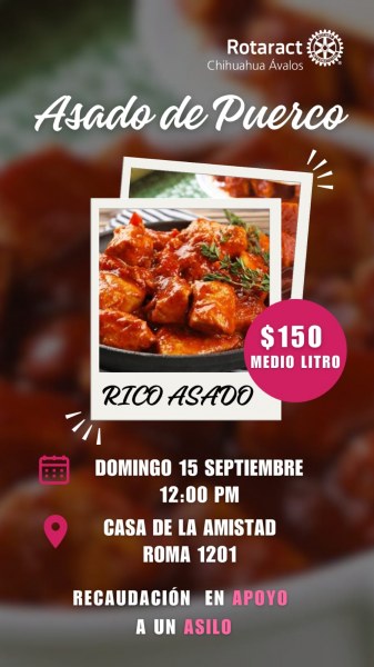 Venta de Asado Rojo en apoyo al asilo Alfa y Omega