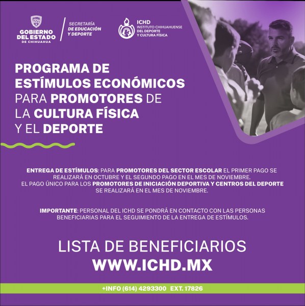 Beneficiarán a 170 promotores deportivos con programa de estímulos económicos