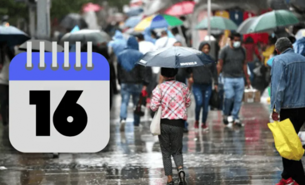 ¿Qué estados de México registrarán lluvia este 16 de Septiembre?