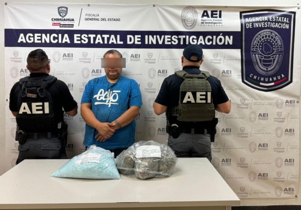 Detiene la AEI a masculino y asegura más de 8 kilos de fentanilo, cuyo valor se estima en 4.6 millones de pesos