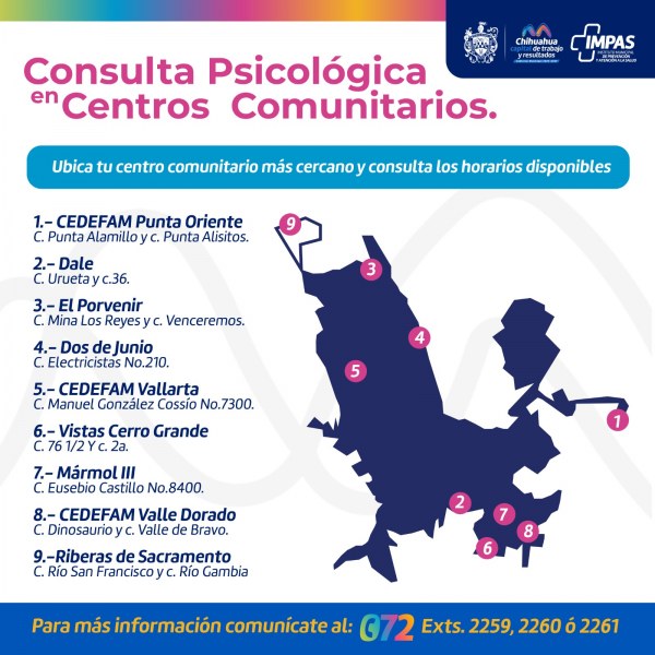 Ofrece IMPAS atención psicológica en diversos centros comunitarios de la ciudad