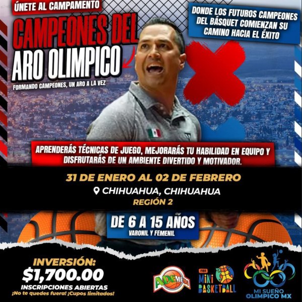 Invita ADEMEBA Chihuahua campamento con coach de la Selección Nacional