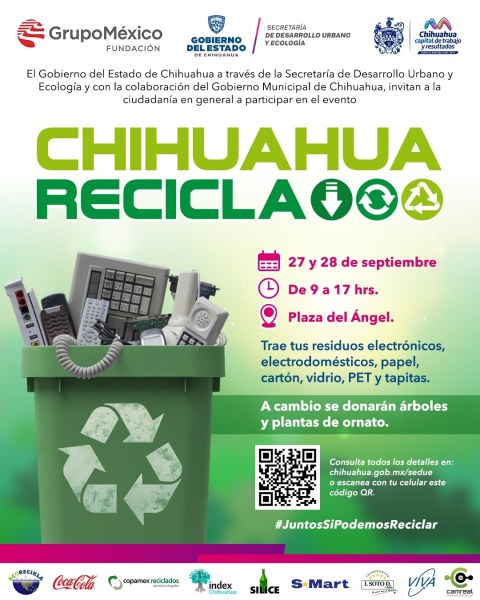 Invitan Estado y Municipio a “Chihuahua Recicla 2024” este 27 y 28 de septiembre