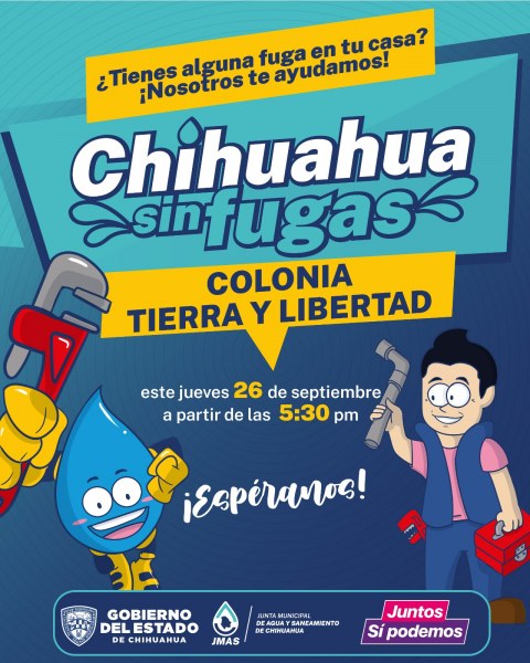 Llevará JMAS programa “Chihuahua Sin Fugas” a la colonia Tierra y Libertad