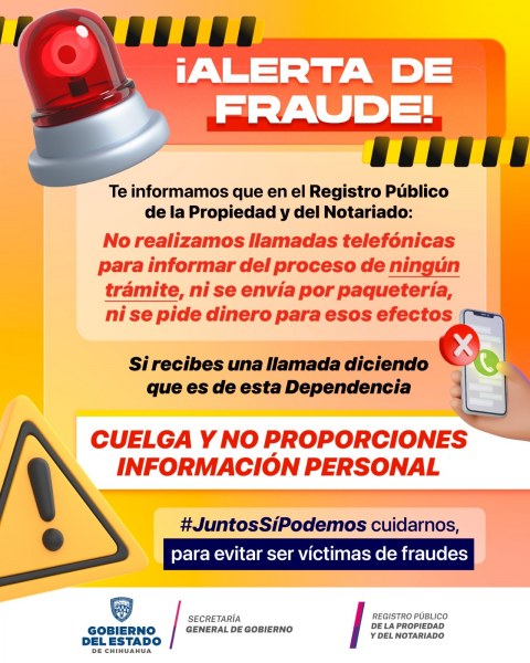 Alerta el Registro Público de la Propiedad y del Notariado por llamadas fraudulentas