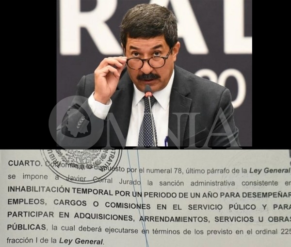 Inhabilita el TEJA a Javier Corral por un año para desempeñar cargos públicos y contratos: Omar Bazán