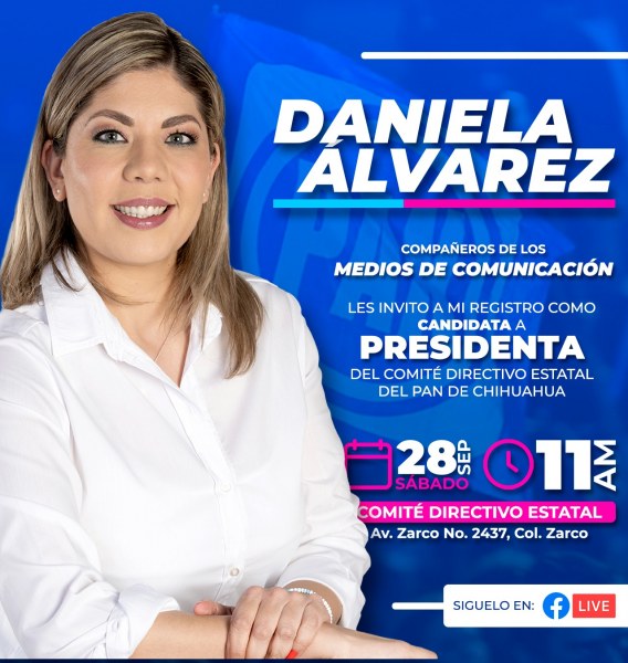 Hoy, registro de Daniela Álvarez como aspirante a presidenta del CDE del PAN